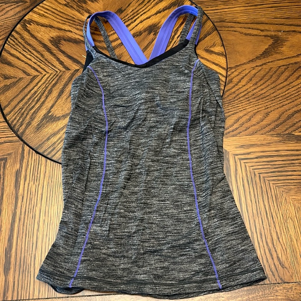 Black and Purple Lululemon Tank Top